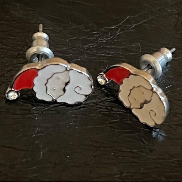 Santa Earrings with Swarovski Crystal | Handmade Holiday Jewelry NWT - Picture 11 of 15